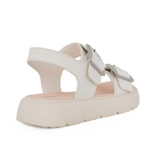 Geox J SANDAL KODETTE H J45DBH 000BC C1000 B Εφηβικό πέδιλο για κορίτσι δερμάτινο Λευκό - Image 3