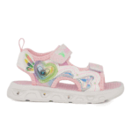 Zigzag Z262446-4064 Παιδικό πέδιλο με φωτάκια για κορίτσι σε συνθετικό υλικό και ύφασμα Ροζ/Καρδιά