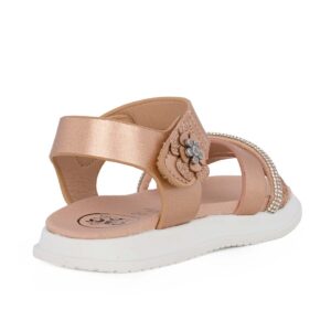 Exe 072601S Παιδικό πέδιλο για κορίτσι σε οικολογικό δέρμα Ροζ Χρυσό - Image 3