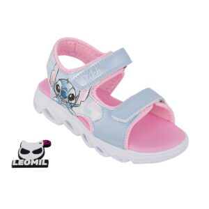 Modum LS002225 Παιδικό πέδιλο Stitch με φωτάκια για κορίτσι σε συνθετικό υλικό και ύφασμα Ροζ/Γαλάζιο - Image 2