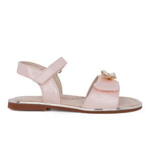 Adam's 1-916-26020-38 Παιδικό πέδιλο για κορίτσι σε οικολογικό δέρμα Ροζ nude