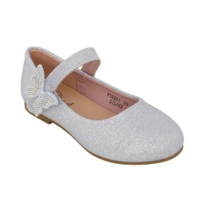 Exe 132-F52251-S Παιδική μπαλαρίνα για κορίτσι σε οικολογικό δέρμα Ασημί/Γκλίτερ - Image 2