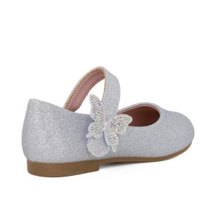 Exe 132-F52251-S Παιδική μπαλαρίνα για κορίτσι σε οικολογικό δέρμα Ασημί/Γκλίτερ - Image 4