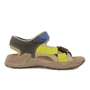 Primigi 1398600 Β Εφηβικό πέδιλο για αγόρι σε δέρμα και ύφασμα Μπεζ/Multi Color