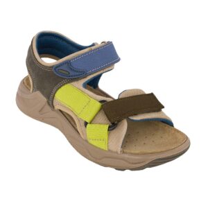 Primigi 1398600 Β Εφηβικό πέδιλο για αγόρι σε δέρμα και ύφασμα Μπεζ/Multi Color - Image 2