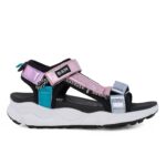 B&W BWSH360013 Εφηβικό πέδιλο για κορίτσι σε συνθετικό δέρμα και ύφασμα Μαύρο/Ασημί/Μεταλλικό Ροζ